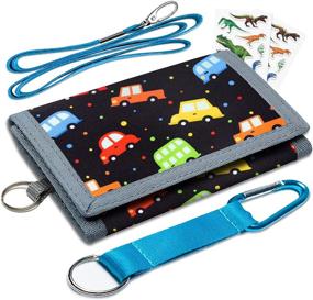 img 4 attached to 🏀 Trifold Zippered Novelty Children Basketball Boys' Accessories: Organize in Style!