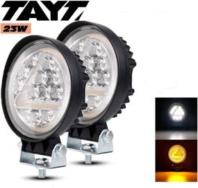 img 4 attached to TAYT 4 Inch LED Work Light 2PCS Flood LED Light Bar For Tractor Offroad 4WD Truck ATV UTV SUV Driving Lamp Daytime Running Light (23 W)