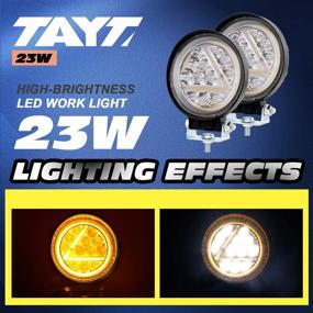 img 1 attached to TAYT 4 Inch LED Work Light 2PCS Flood LED Light Bar For Tractor Offroad 4WD Truck ATV UTV SUV Driving Lamp Daytime Running Light (23 W)