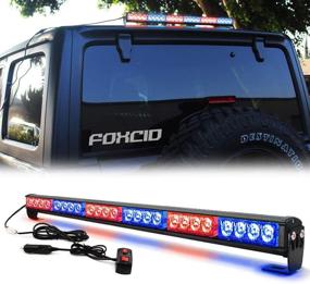 img 4 attached to 🚨 FOXCID 27'' Emergency Strobe Light Bar with 24 LED in 13 Flash Patterns for Traffic Advisor Warning Hazard in Vehicles, Trucks - Windshield Safety Lights Bar with Cigar Lighter