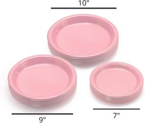 img 1 attached to Premium Quality 9-Inch Pink Plastic Plates: Durable, Solid Color Disposable Plates - Pack of 50