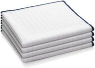 🧼 e-cloth wash and wipe microfiber dish cloths - 300 wash guarantee - white with blue trim - pack of 4 logo