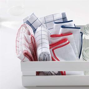 img 2 attached to 🧼 E-Cloth Wash and Wipe Microfiber Dish Cloths - 300 Wash Guarantee - White with Blue Trim - Pack of 4