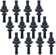🔩 12-piece set of cosmos black rubber mounting screws rivets for pc cpu/case fans logo