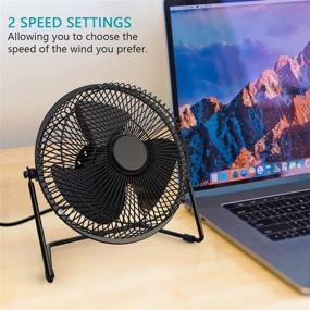 img 3 attached to 💻 USB-powered 6-Inch Blade Desktop Fan, Personal Table Fan for Cooling, Small Mini Desk Fan