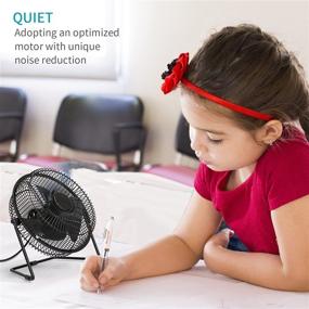 img 2 attached to 💻 USB-powered 6-Inch Blade Desktop Fan, Personal Table Fan for Cooling, Small Mini Desk Fan