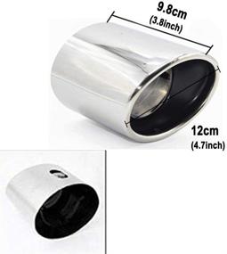 img 3 attached to 🚗 Universal Stainless Steel Exhaust Tail Muffler Tip Pipe with Clamp-On Design for Honda Accord - ZYHW Decoration Throat Fit Pipe