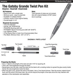 img 3 attached to Enhance Woodturning Projects with the Penn State Industries PKGAFSS Gatsby Grande Twist Ballpoint Pen Kit Starter Package