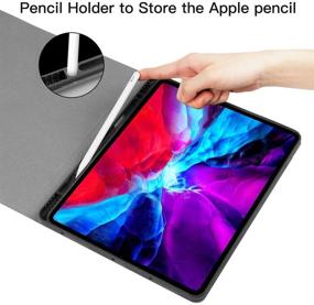 img 1 attached to 🔌 Backlit Keyboard Case for iPad Pro 12.9 5th Gen 2021 4th Gen 2020 3rd Gen 2018 - Magnetic Detachable Keyboard & Pencil Holder - iPad Pro 12.9 Keyboard Case with Apple Pencil Holder