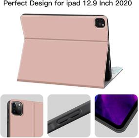 img 2 attached to 🔌 Backlit Keyboard Case for iPad Pro 12.9 5th Gen 2021 4th Gen 2020 3rd Gen 2018 - Magnetic Detachable Keyboard & Pencil Holder - iPad Pro 12.9 Keyboard Case with Apple Pencil Holder