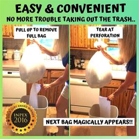 img 1 attached to 🗑️ Leak-Proof White Garbage-eez Tall Kitchen Trash Bags, 13 Gallon, 25 Count, Unscented