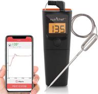 🌡 nutrichef pwirbbq90 bluetooth meat thermometer - smart wireless kitchen bbq temperature probe for grill, instant read technology logo