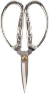 🔪 bamboomn 5.25-inch heirloom craft embroidery scissors with decorative cast handles, crane motif in brushed nickel finish logo