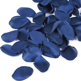 img 4 attached to 💙 NEATICOO 300PCS Blue Navy Silk Rose Petals - Wedding Flower Girl Basket, Table Centerpieces, Aisle Runner Bridal Shower Party, Wedding Banquet Decor - Satin Rose Petals for Navy-themed Events