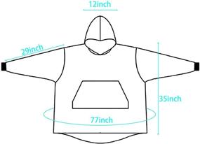 img 3 attached to Hafisoe Oversized Wearable Microfiber Sweatshirt Bedding