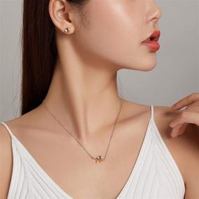 img 2 attached to Adorable Shysnow Bee Jewelry Set: Bee Earrings, Honey Necklace - 925 Sterling Silver & 14K Gold Plated - Perfect for Teens & Girls!