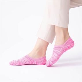 img 2 attached to 🧦 10 Pairs of IDEGG Women's Low Cut Anti-Slid Athletic Casual Cotton No Show Socks