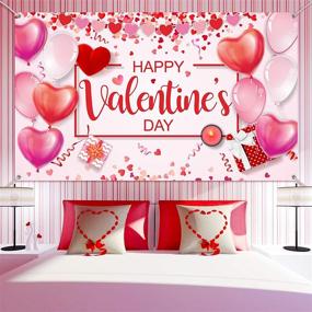 img 1 attached to Valentines Polyester Background Decoration Valentine