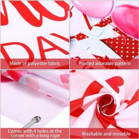 img 3 attached to Valentines Polyester Background Decoration Valentine