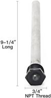 🚿 eleventree 2 pack rv water heater anode rods for extended lifespan – hot water heater anode rods for suburban and mor-flo water heaters tank – 3/4" npt threads, 9.25" length – magnesium logo