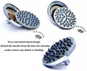 img 1 attached to 💦 High Pressure Fixed Shower Head, 6 Inches - Anti-Clog, Anti-Leak Design - Enhanced Disassembly Feature - Powerful Spray for Low Water Flow - Adjustable Metal Swivel Ball - 2.5 GPM Chrome Showerhead