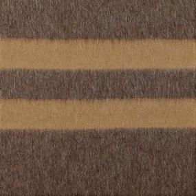 img 1 attached to 🧣 Premium Thick Alpaca Wool Blanket - Perfect for Camping or Cozy Indoor Use, Luxuriously Soft Peruvian Alpaca Wool Blankets (Dark Brown - Soft Camel Stripes, Twin)