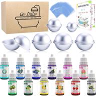 🛁 complete bath bomb making kit – 12 molds, 12 soap dyes & shrink wrap bags – diy supplies for crafters – food grade safe colorants for stunning bath bombs – includes instructions logo