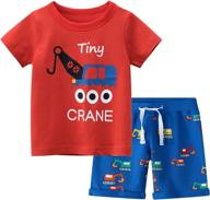 👕 meeyou little t shirt monster trucks 2 boys' clothing sets: vibrant and stylish outfits logo