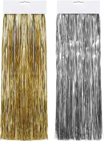img 4 attached to 🎄 Shimmering Gold and Silver Tinsel Garland - 2500 Strands, Iridescent Foil Fringe Icicles, Perfect for Christmas and Special Occasion Decorations