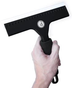 img 3 attached to 🚿 Multi-Use Squeegee for Shower Door, Car Windshield, and Glass Window - Includes 2 Additional Silicone Replacement Blades - Comfortable Foam Handle - Sleek Black Design