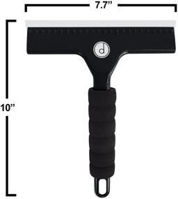 img 2 attached to 🚿 Multi-Use Squeegee for Shower Door, Car Windshield, and Glass Window - Includes 2 Additional Silicone Replacement Blades - Comfortable Foam Handle - Sleek Black Design