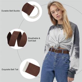 img 1 attached to Double Canvas Sliver Buckle Military BB Black Women's Accessories: Chic and Durable Fashion Must-Haves