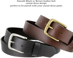 img 1 attached to Classy Men's Accessories: Exquisite Solid Piece Genuine Leather Collection