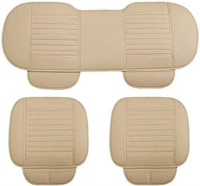 img 1 attached to D-Lumina Leather Car Seat Cushion Covers Breathable Front And Rear Seats Mat Bottom Pad Fits Auto ( Sedan