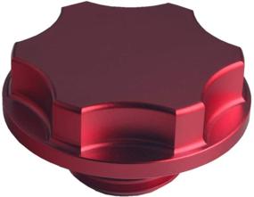 img 4 attached to DEWHEL Red Billet Aluminum Oil Fill Cap for Ford Powerstroke Diesel 6.0L 7.3L 6.4L - 1999-2010