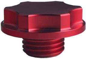img 1 attached to DEWHEL Red Billet Aluminum Oil Fill Cap for Ford Powerstroke Diesel 6.0L 7.3L 6.4L - 1999-2010