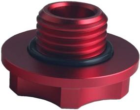 img 2 attached to DEWHEL Red Billet Aluminum Oil Fill Cap for Ford Powerstroke Diesel 6.0L 7.3L 6.4L - 1999-2010