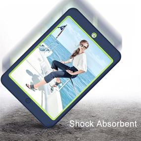 img 2 attached to 📱 Hocase iPad Mini 2/3 Heavy Duty Shockproof Protective Case - Navy Blue/Lime Green