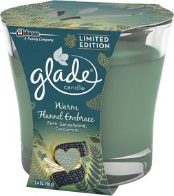 img 3 attached to Glade Warm Flannel Embrace Candle Jar – 3.4 Oz Air Freshener