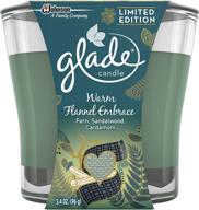 glade warm flannel embrace candle jar – 3.4 oz air freshener logo