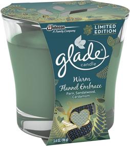 img 2 attached to Glade Warm Flannel Embrace Candle Jar – 3.4 Oz Air Freshener