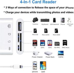 img 3 attached to A-BST SD Card Reader: 4-in-1 TF/SD Card Adapter 📱 USB 3.0 for iPhone iPad iPod - Plug and Play