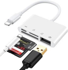 img 4 attached to A-BST SD Card Reader: 4-in-1 TF/SD Card Adapter 📱 USB 3.0 for iPhone iPad iPod - Plug and Play