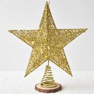 🌟 gold acronde 10” christmas tree topper star - ideal tree-top star christmas tree decoration for indoor parties and home decor logo