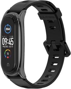 img 4 attached to Ремешок MIJOBS для Mi Band 6: Запасной браслет для Xiaomi Mi Band 5, 4 и 3 - Силиконовый спортивный браслет для Xiaomi Mi Band 5.