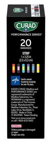 img 1 attached to 🩹 Curad CURIM5020 Performance Series Ironman Antibacterial Bandages - Extreme Hold Adhesive Technology - 1 x 3.25 inch Fabric Bandages - 20 Count (Pack of 3) : Product Overview and Reviews