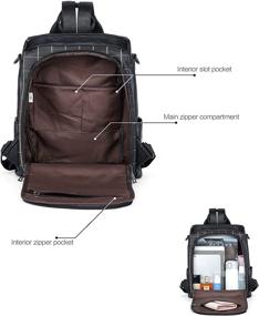 img 1 attached to 🎒 BROMEN Anti-Theft Shoulder Backpack: Stylish Contrast Women's Handbags & Wallets