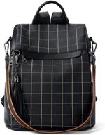 🎒 bromen anti-theft shoulder backpack: stylish contrast women's handbags & wallets logo
