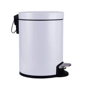 img 4 attached to Magdisc Bathroom Trash Can: Small, Soft Close Lid, Foot Pedal, Stainless Steel, 5L/1.3 Gallon White