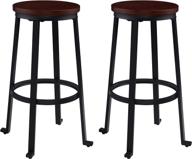 🪑 kozysphere set of 2 dark brown bar stools, 29 inch counter height bar chairs for kitchen, easy assembly, adjustable feet logo